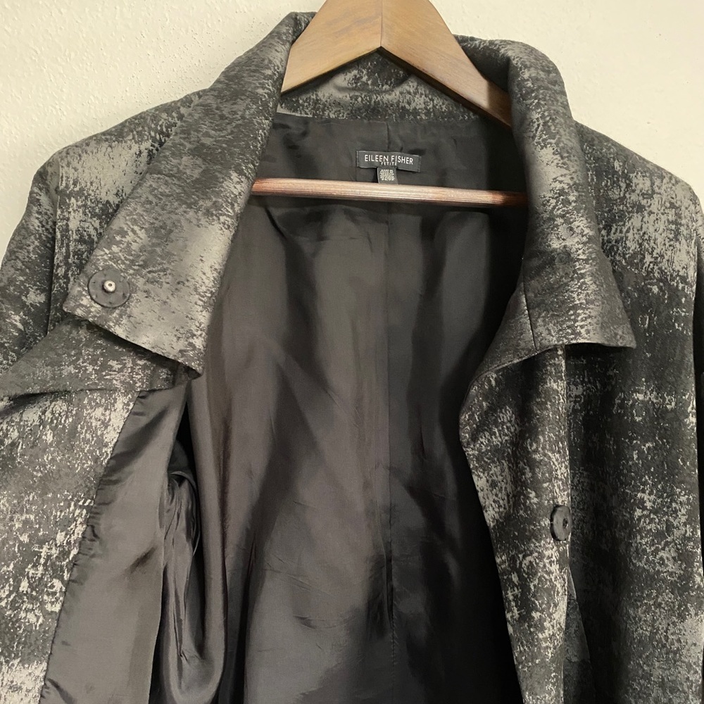 Eileen Fisher Grandeur Jacquard 3/4 Sleeve Jacket - Picture 6 of 7